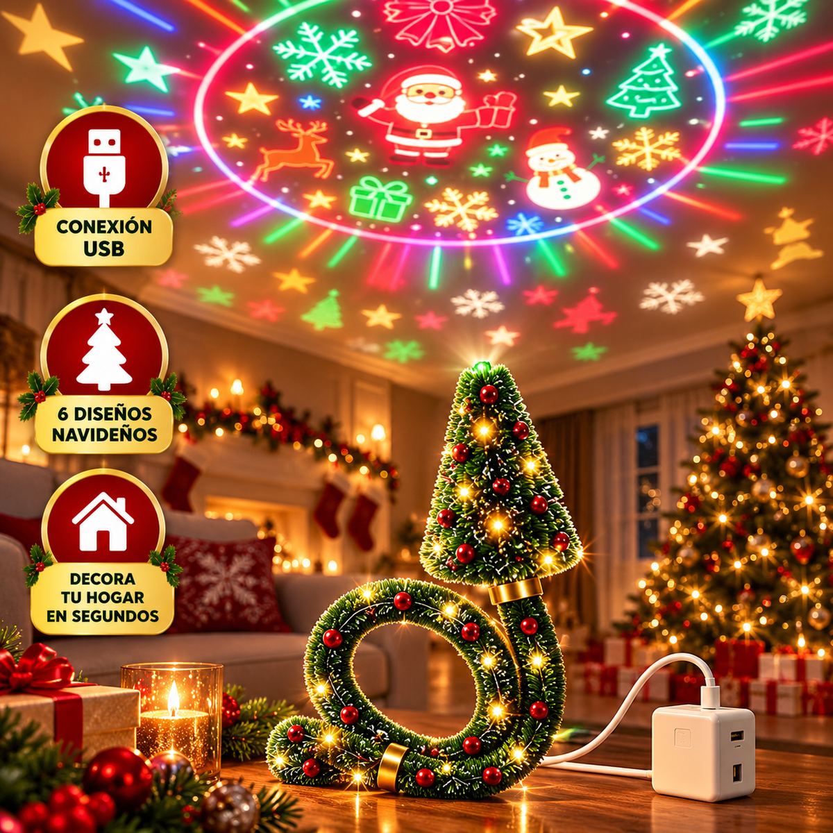 🎄 Proyector de Luces Navideñas Mágicas 6 en 1 – Ever Choice Shop